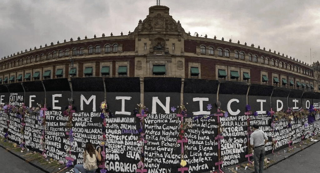 valla palacio nacional dia internacional de la mujer